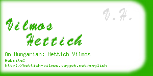 vilmos hettich business card